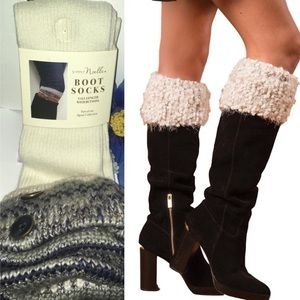 2pk Simply Noelle Tall Knee High Knit Boot Socks